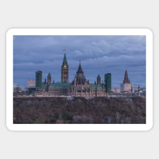 Canada's Parliament building at dusk Sticker